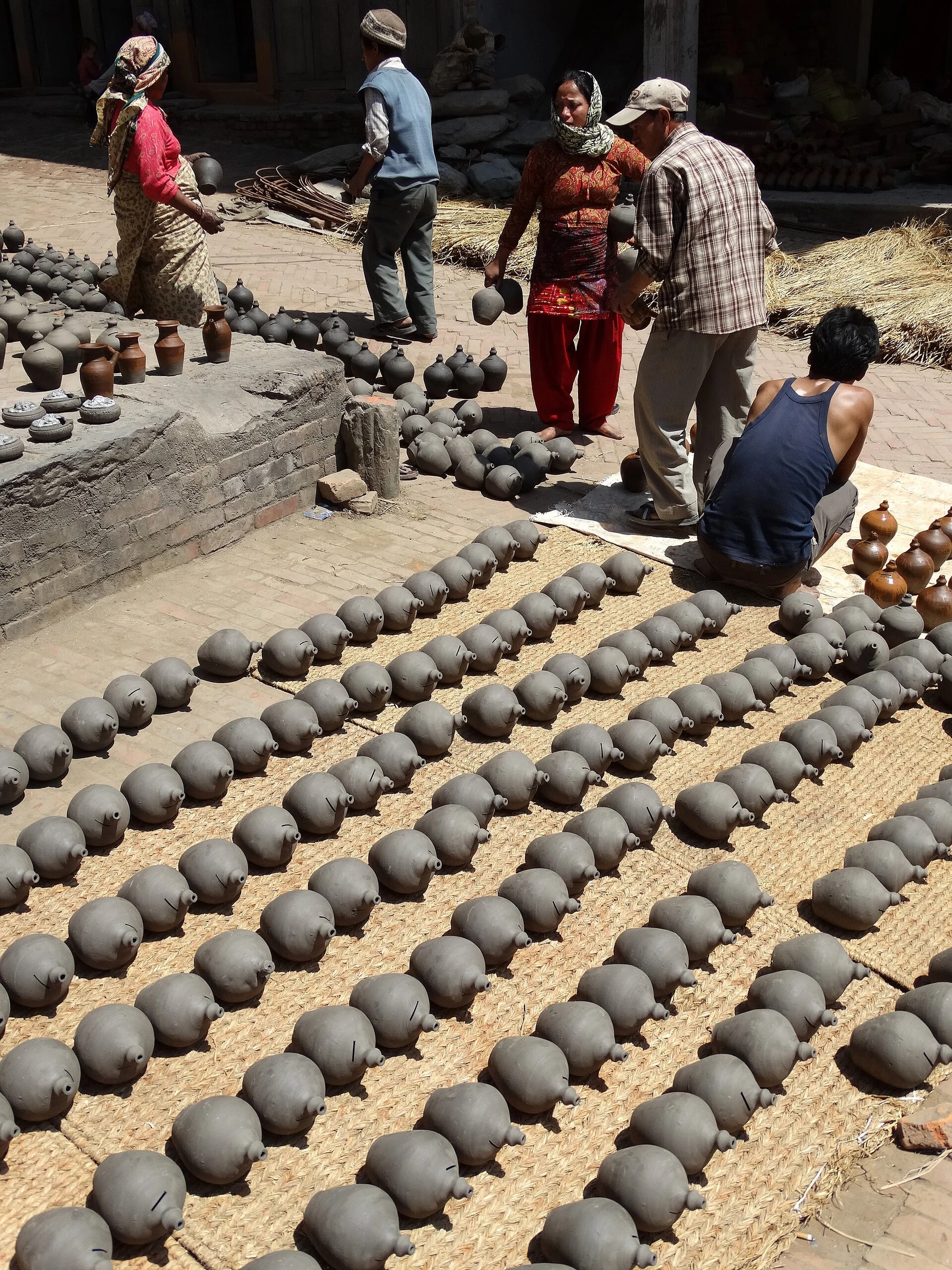 Pottery drying at Talako Tole, Bhaktapur