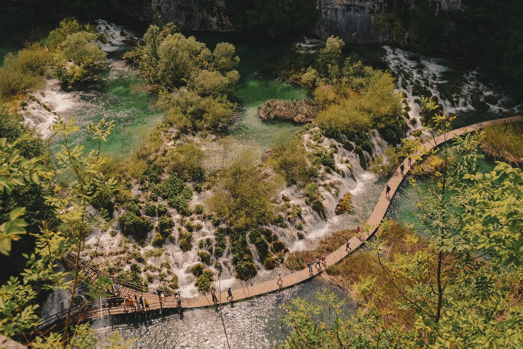 Passerelles des lacs inférieurs — Lacs de Plitvice