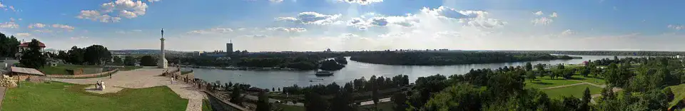 Confluent de la Save et du Danube à Belgrade