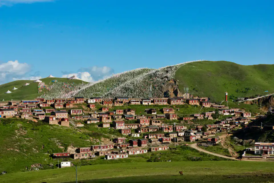 Prairie de Tagong - Tagong et prairie du Kham