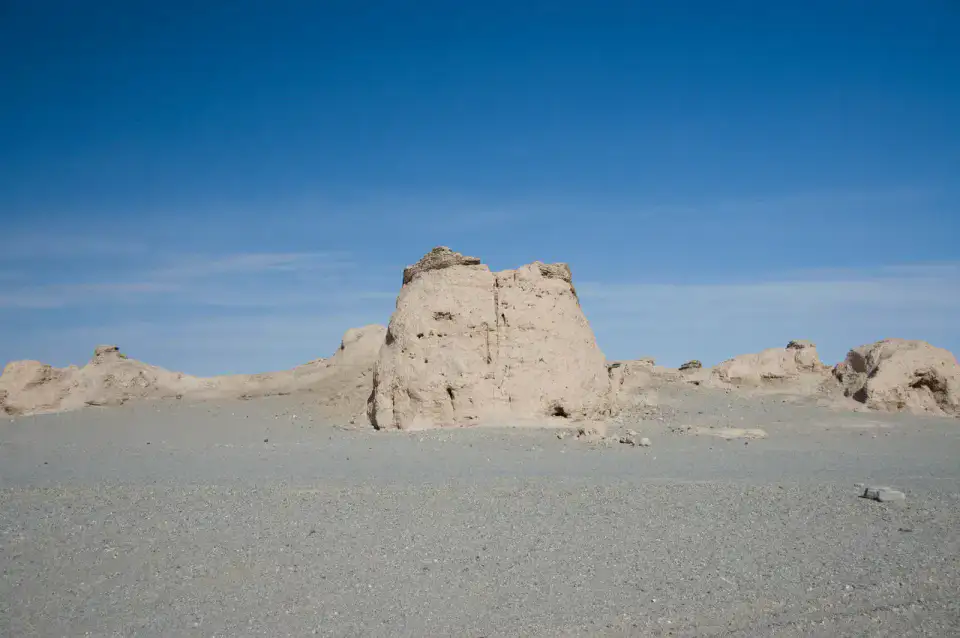 Fort tibétain de Miran dans le désert